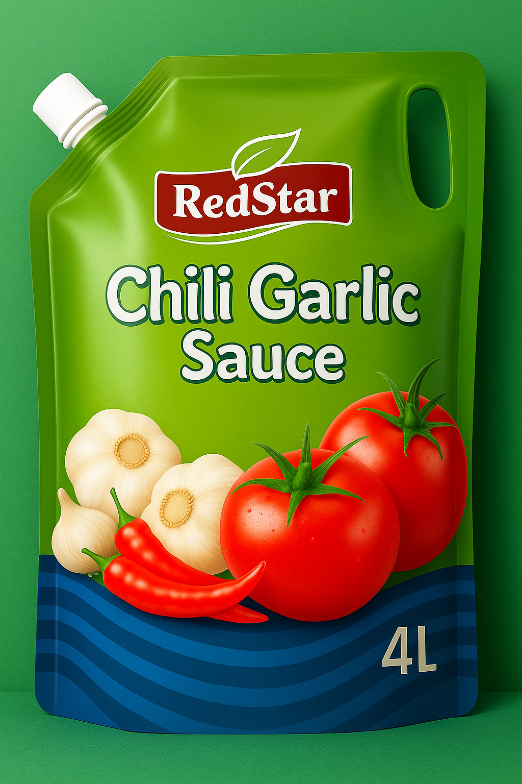 Red Star Chilli Garlic Sauce 4ltr Pouch