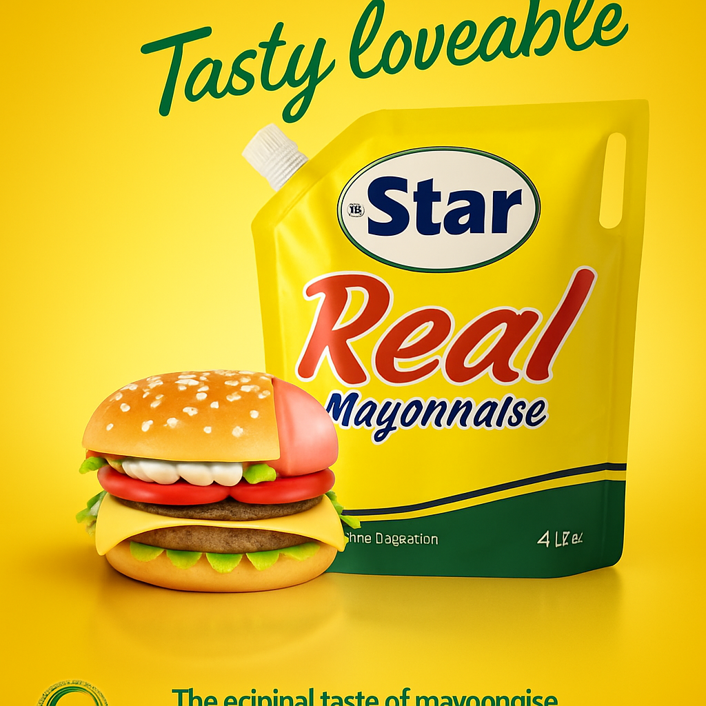 Red Star Real Mayonnise 4ltr Pouch Full of Taste and Flavor